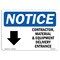 Signmission OSHA Sign, 18" H, Rigid Plastic, Contractor Material And Equipment Sign With Symbol, Landscape OS-NS-P-1824-L-10821 - alternate 1